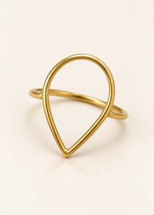 Empty Drop – Anello in ottone a goccia vuota, modello RBR68