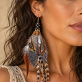 Orecchino Spirito Boho – Macramè & Piume Naturali | Fatto a Mano