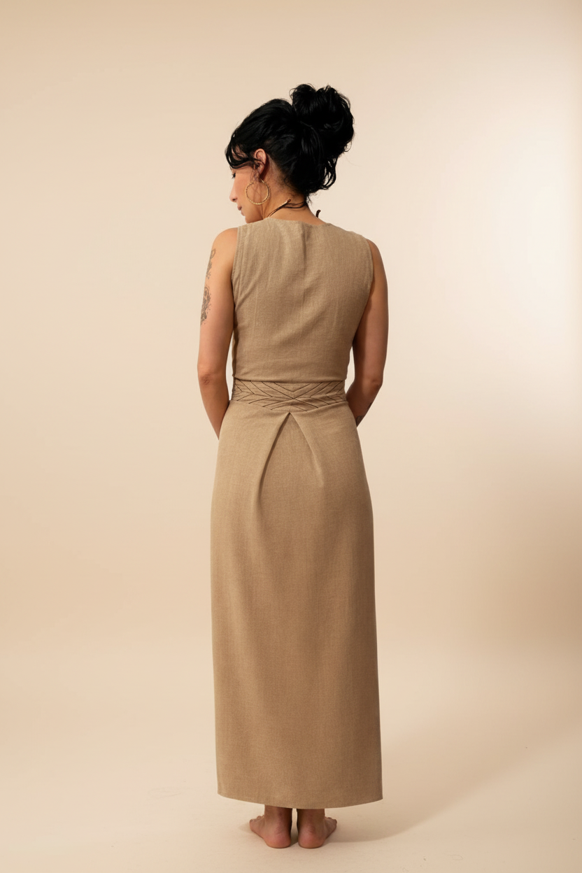 Freedom Dress Natural - Back View Verticale