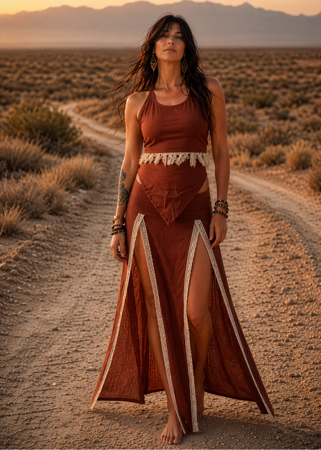 Top con frange Nomad