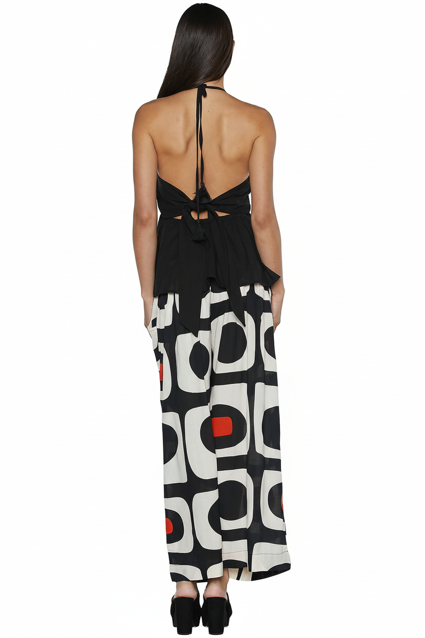 Halter top back view - vertical format