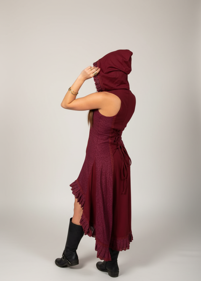 Hoody dress bordeaux ottimizzato 2