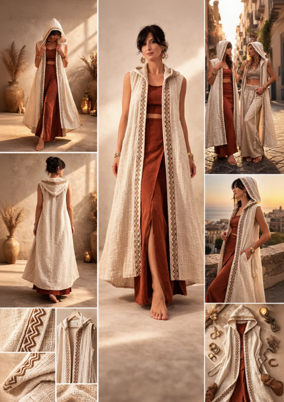 Kimono con cappuccio