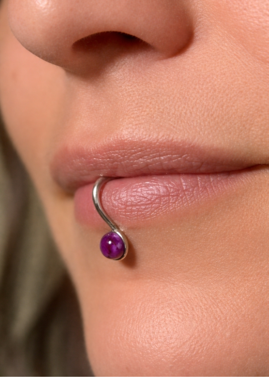 Tribal Future - Lip Cuff Argento 925 Senza Foro