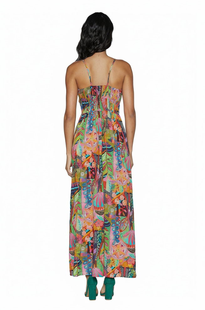 Multicolor dress back view