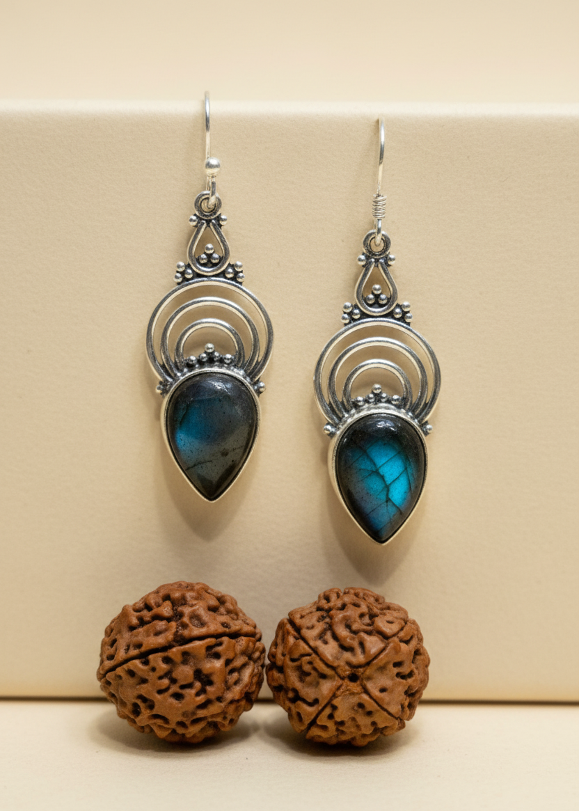 Orecchini argento Anima Celeste - labradorite