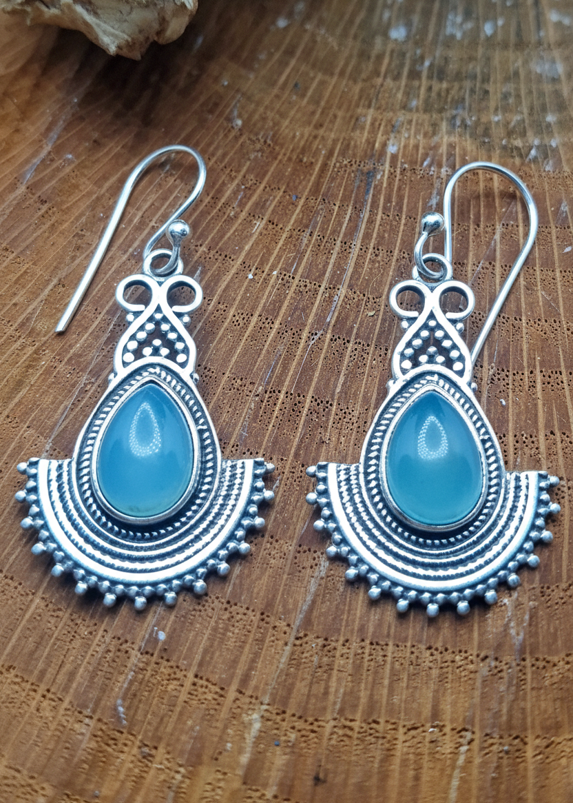 Orecchini turchese verticale