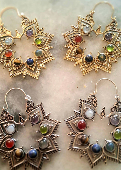 Chakra Flower Earrings