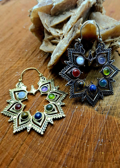 Chakra Flower Earrings