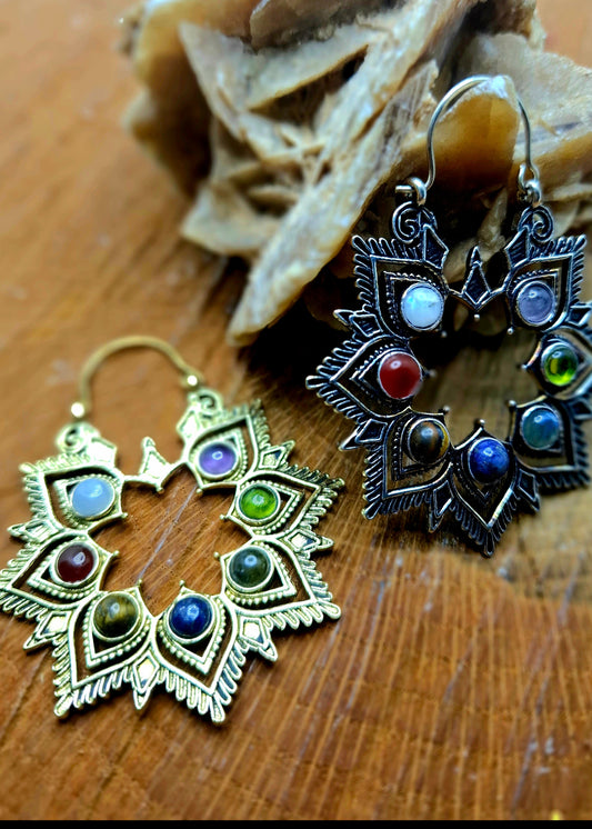 Chakra Flower Earrings