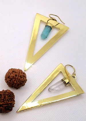 Orecchini Triangolo di Cristallo - Gipsy Fashion Wear 