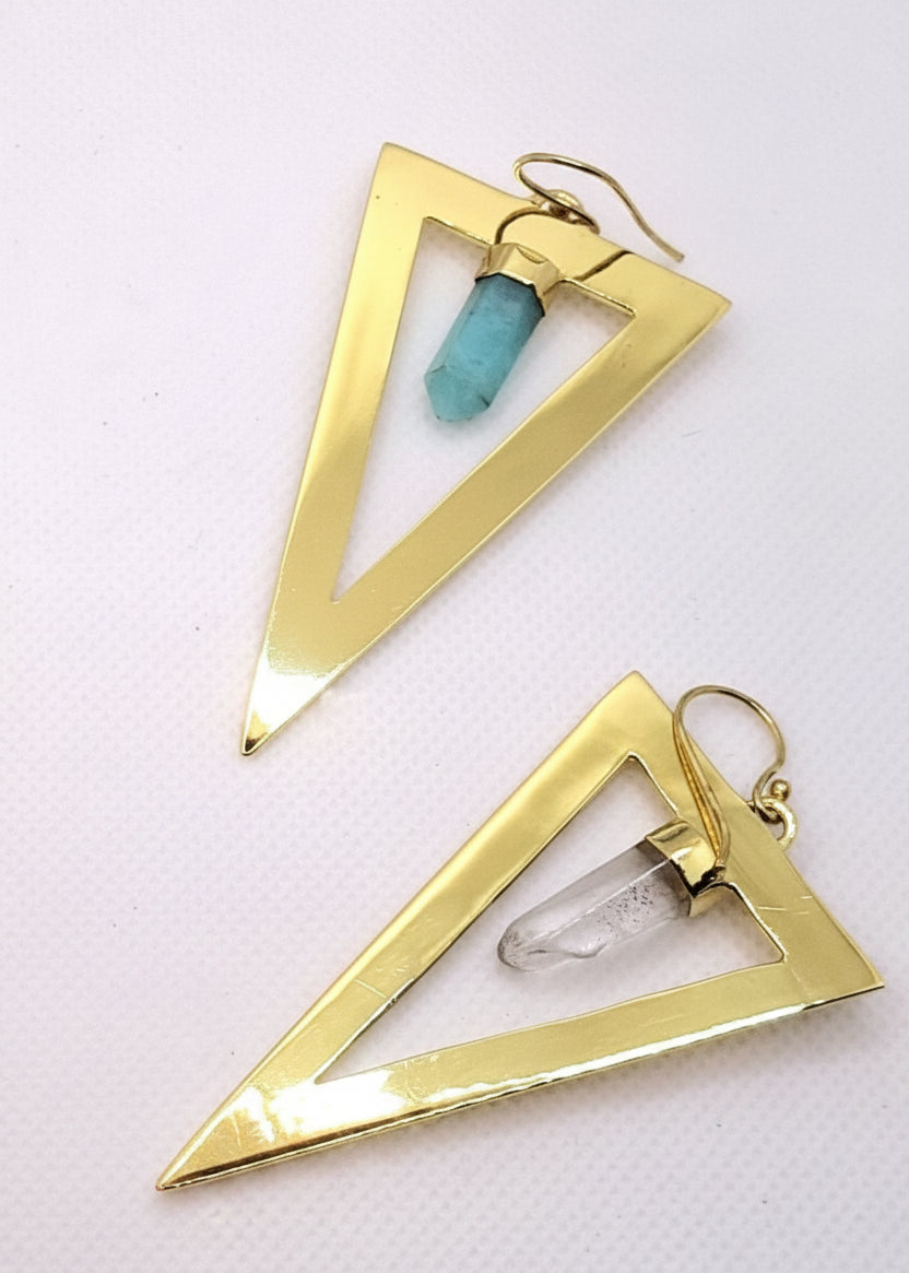Orecchini Triangolo di Cristallo - Gipsy Fashion Wear 