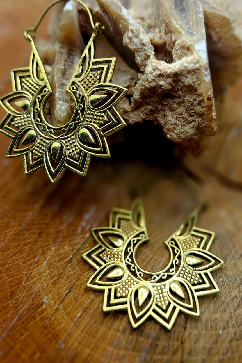 Orecchini Sacred Flower - Gipsy Fashion Wear 