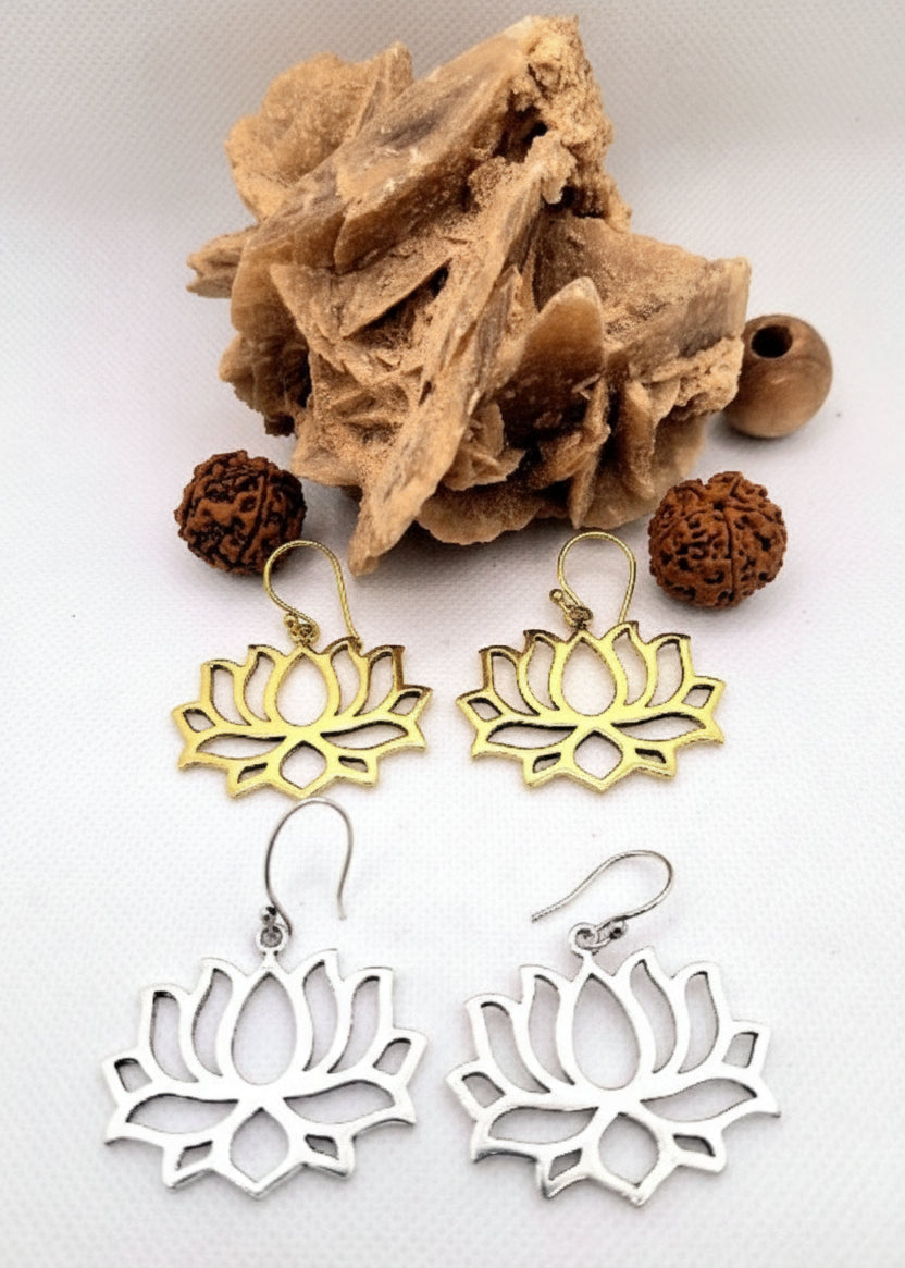 Orecchini Pendenti Fiore di Loto - Gipsy Fashion Wear 