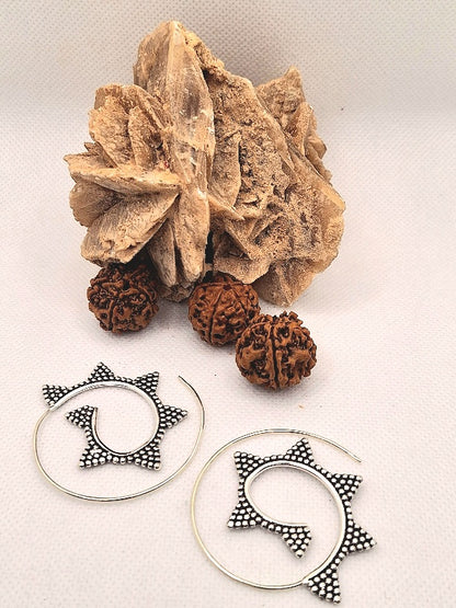 Spiral Earrings with Spikes