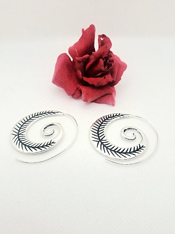 Leaf Spiral Earrings