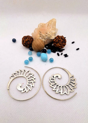 Orecchini Spirale Fiore di Loto - Gipsy Fashion Wear 