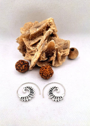 Orecchini Spirale Fiore di Loto - Gipsy Fashion Wear 
