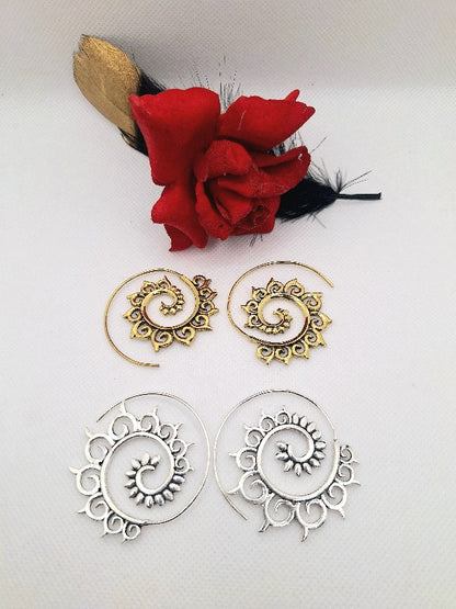 Spiral Mandala Earrings