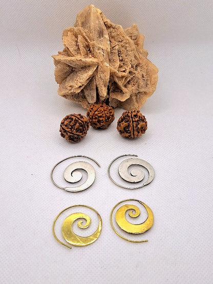 Flat Spiral Earrings