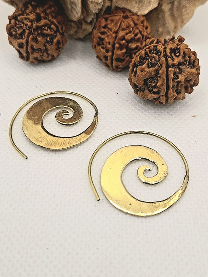 Flat Spiral Earrings