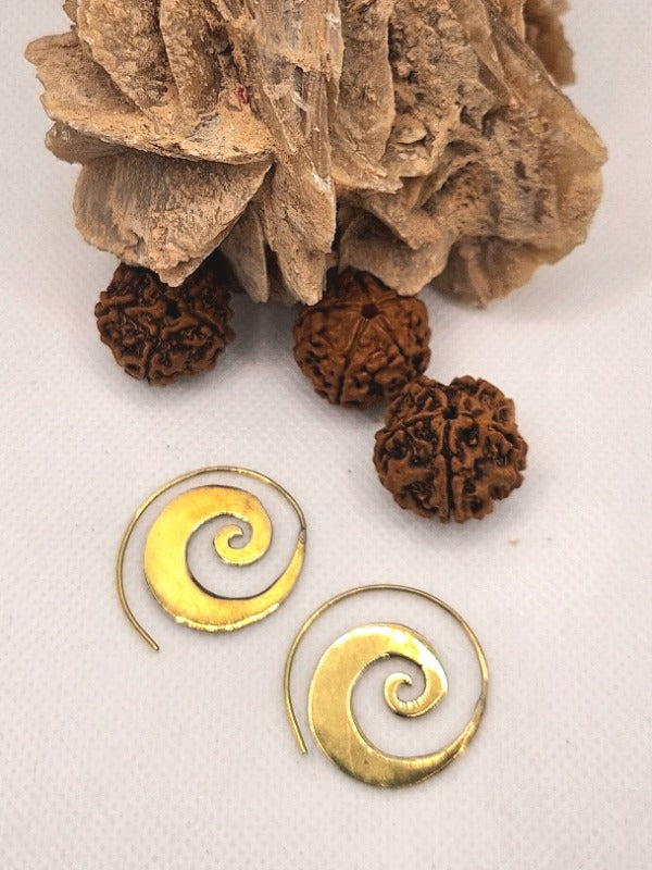 Flat Spiral Earrings