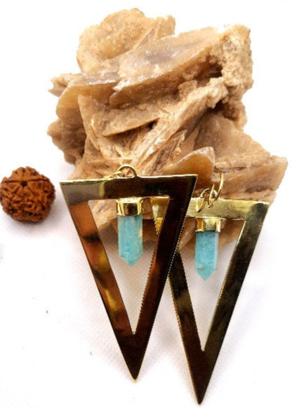 Orecchini Triangolo di Cristallo