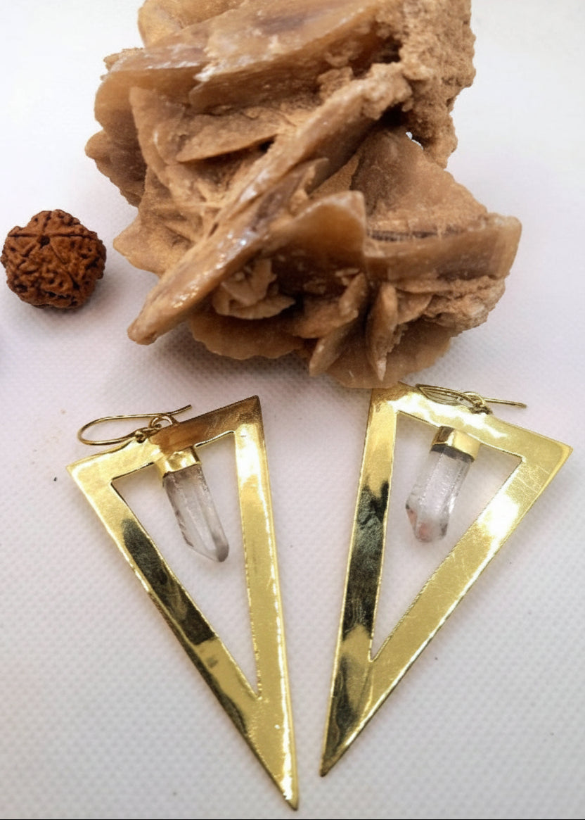 Orecchini Triangolo di Cristallo - Gipsy Fashion Wear 