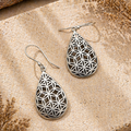 Orecchini a Goccia Flower of Life in Bagno d'Argento - Omaggio | Gipsy Fashion Wear