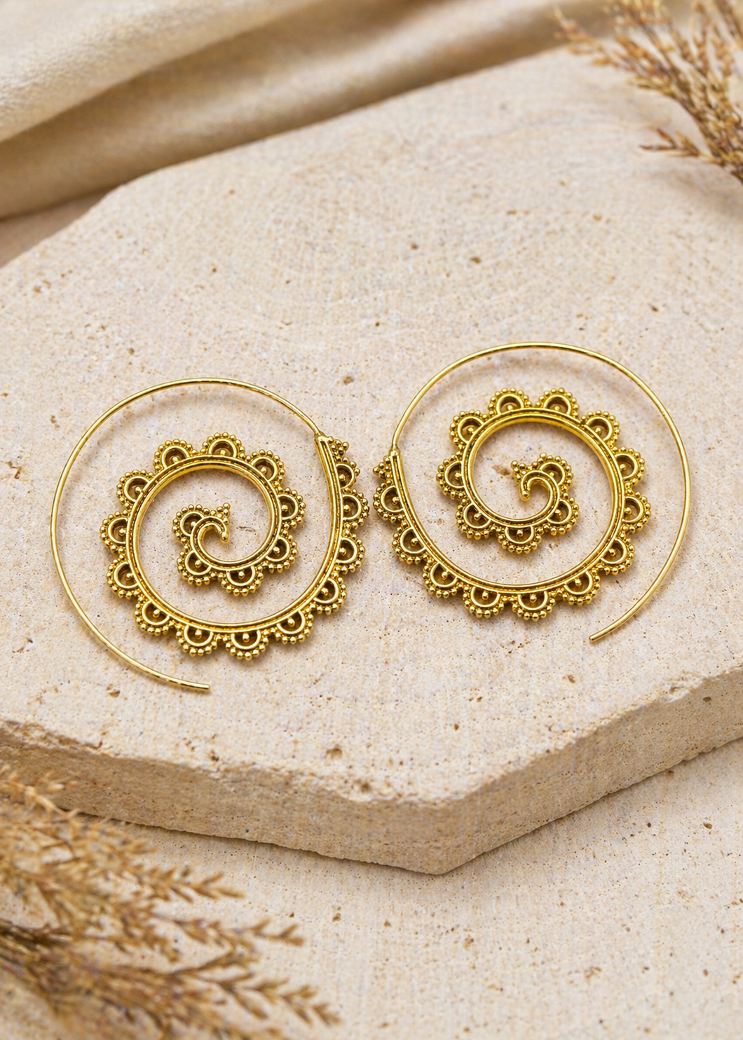 Orecchini Spirale in Ottone - Omaggio | Gipsy Fashion Wear