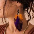 Orecchino Spirito Boho – Macramè & Piume Naturali | Fatto a Mano