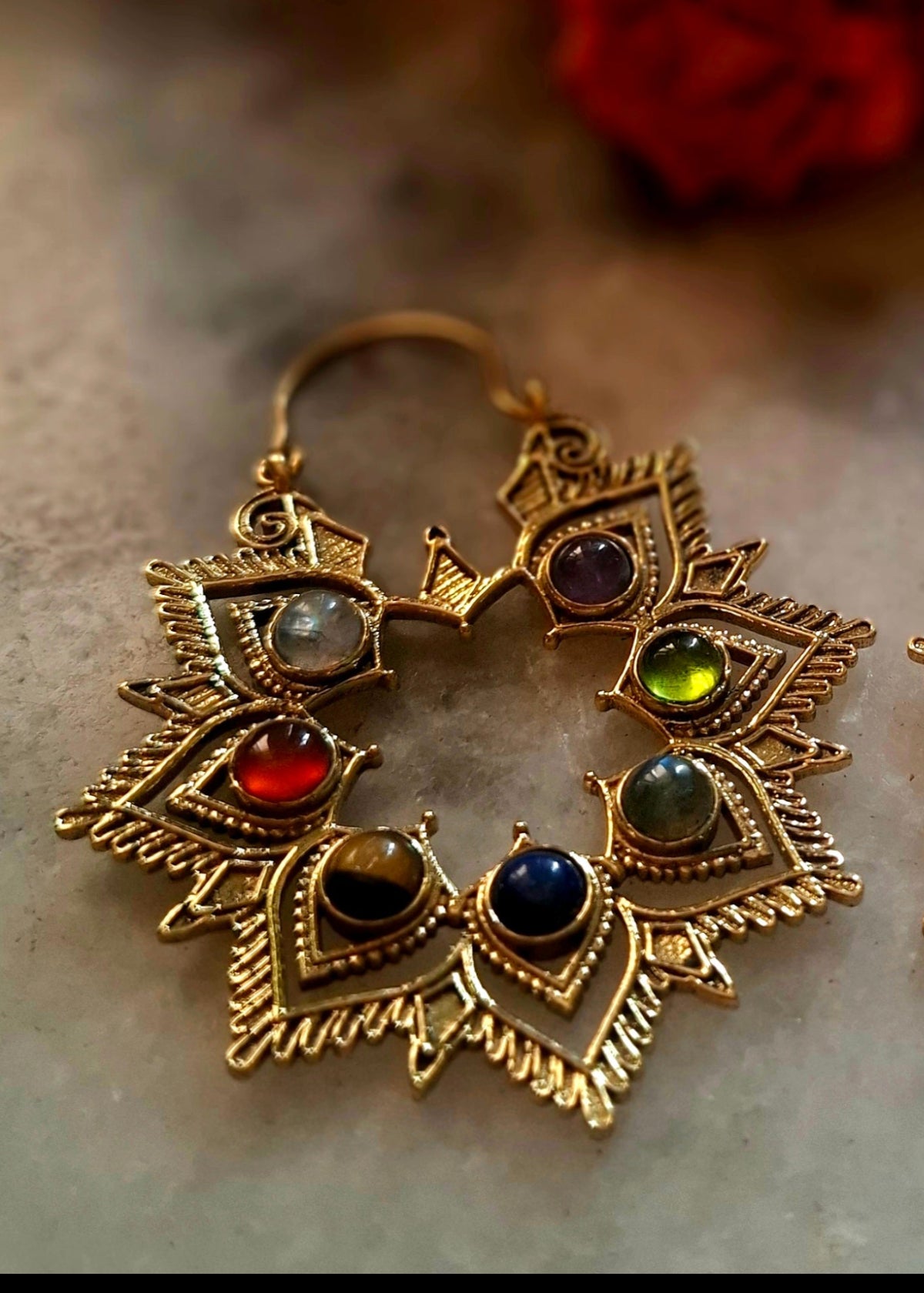 Chakra Flower Earrings