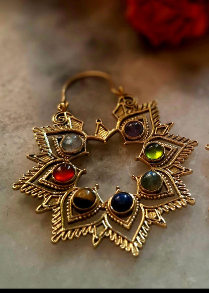 Chakra Flower Earrings