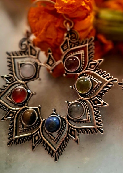 Chakra Flower Earrings