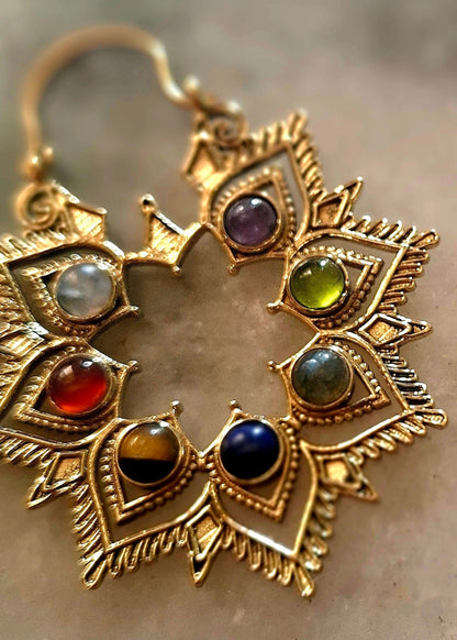 Chakra Flower Earrings