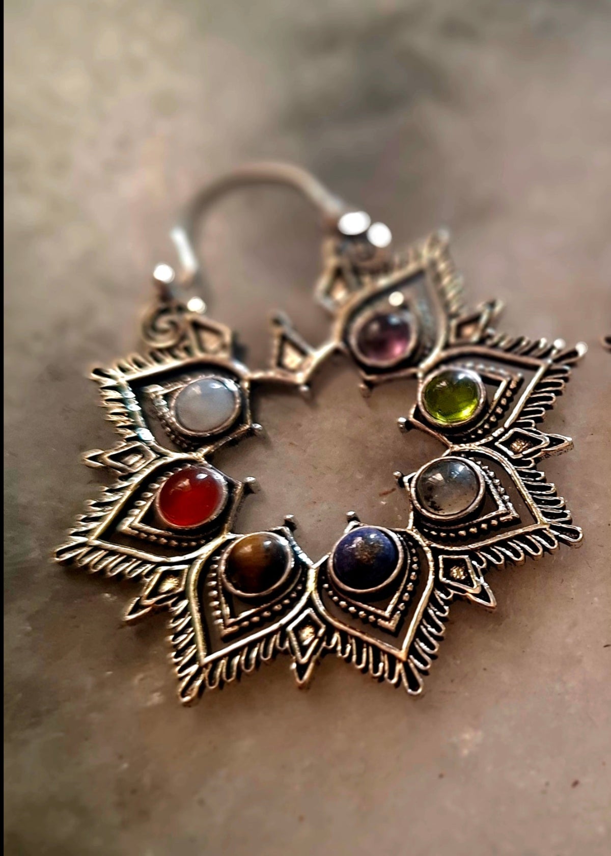 Chakra Flower Earrings