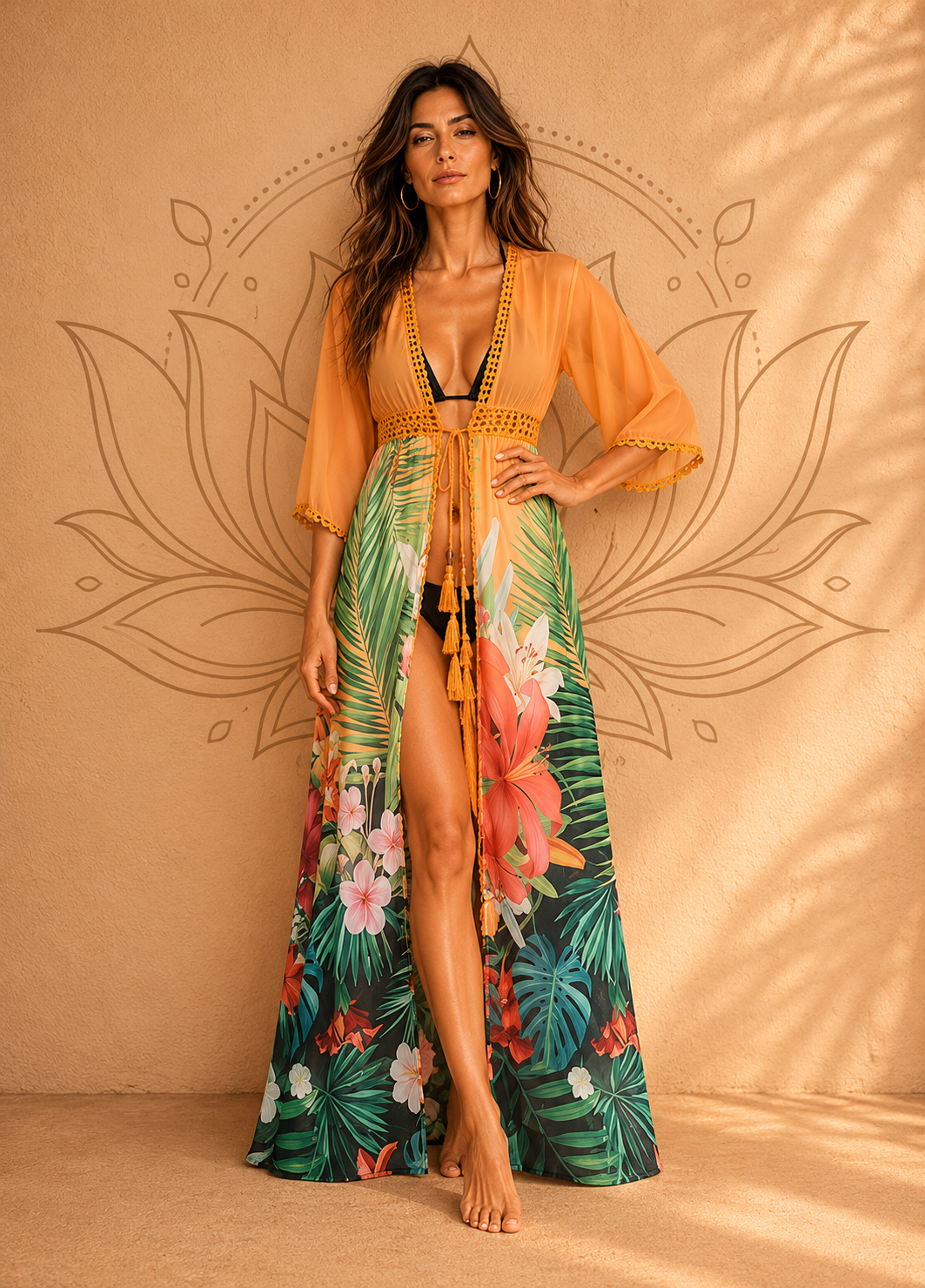 Gilet Lungo Floreale – Copricostume Estivo | Baba Design