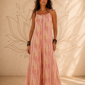 Striped Starfish Jumpsuit – Baba Design | Sleeveless Palazzo Boho Jumpsuit