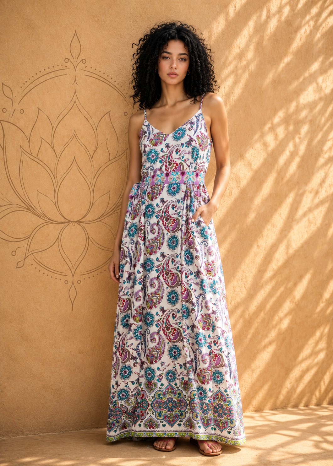 T23D55 - Vestido largo Perdido en el paraíso Baba Design