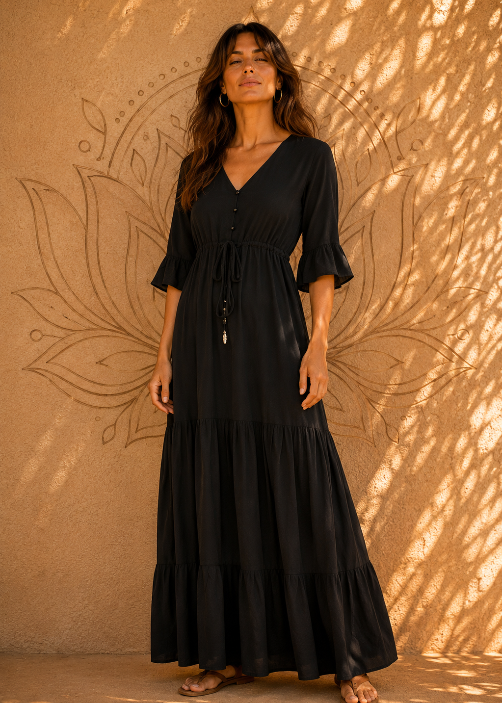 S23D61 - Vestido largo color liso Baba Design de Urban Nature