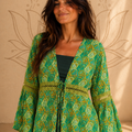 Coprispalle Energy Vibes Baba Design – cotone rayon, pattern damasco, colore verde, immagine di copertina