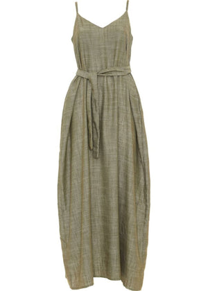 S24D115 - Vestito lungo Bamboo Plant Baba Design - Gipsy Fashion Wear 