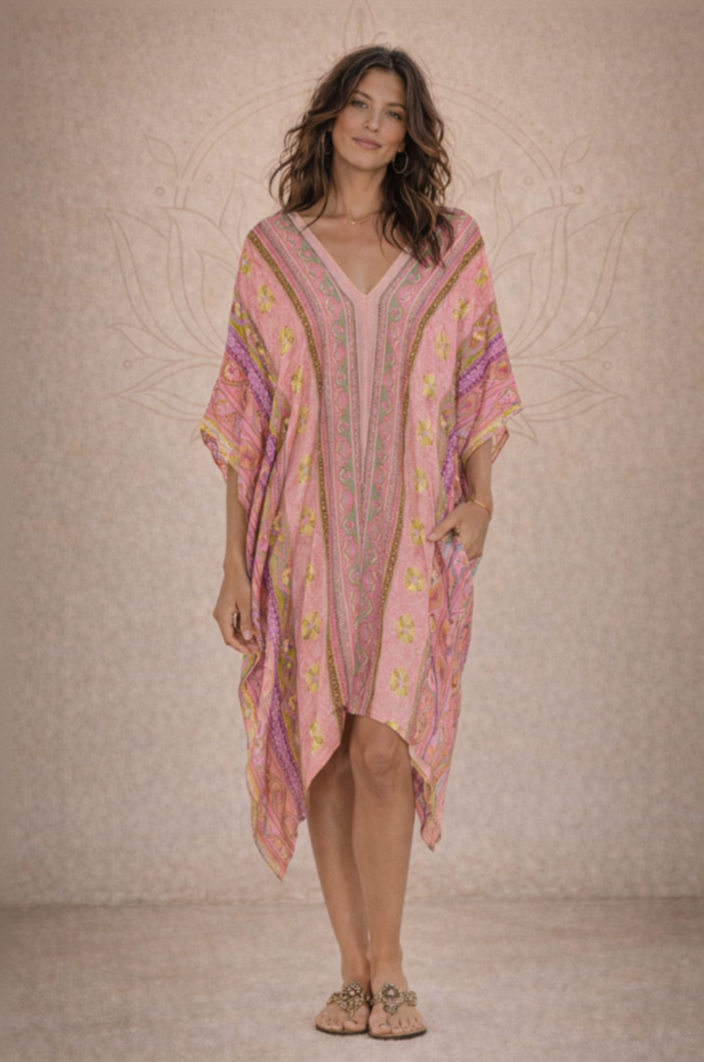 Caftano Longuette Guanabana Desert – Baba Design | Taglio Asimmetrico Boho