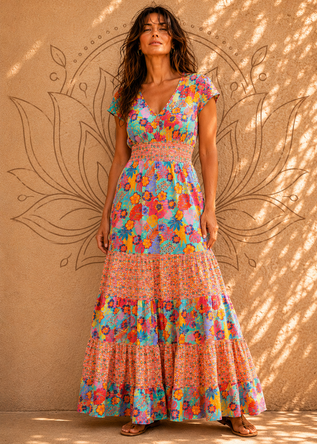 Vestito Lungo Cycas Surfboard – Baba Design | Abito Estivo Boho