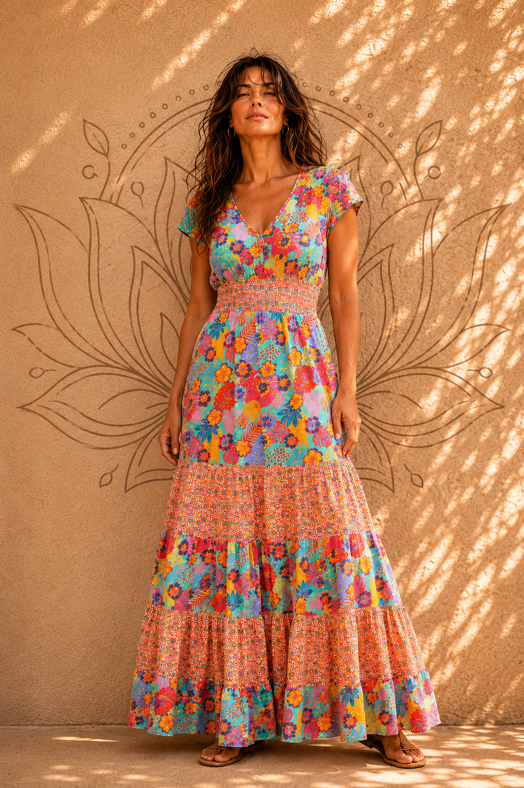 S24D42 - Vestido largo Cycas Surfboard Baba Design
