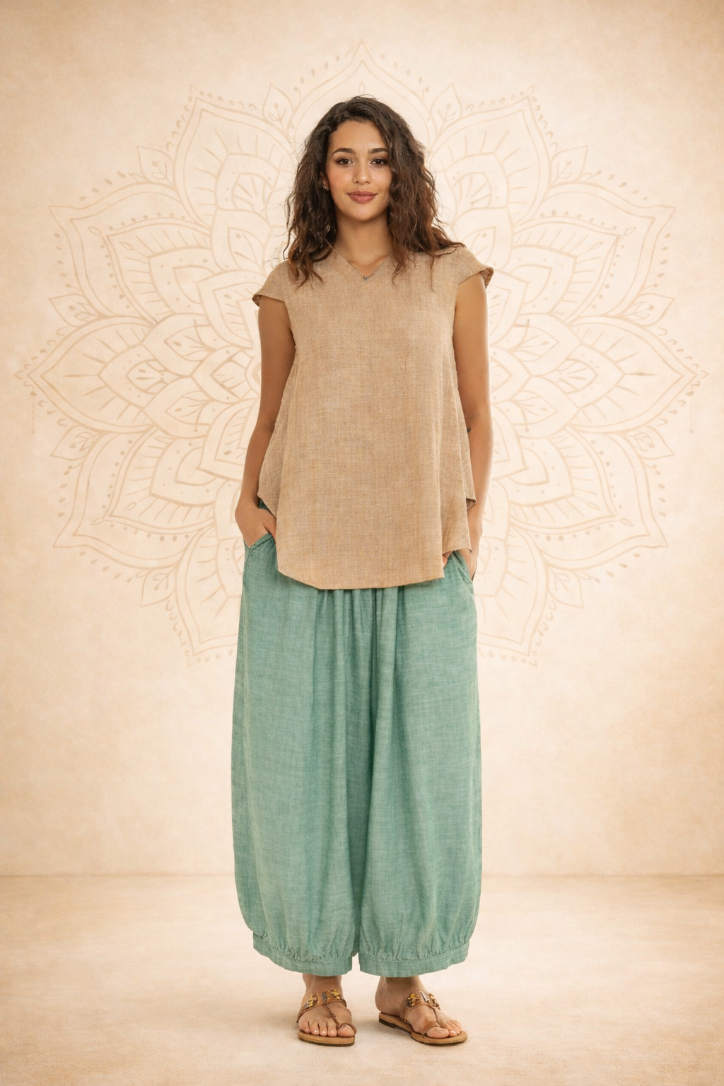 Pantalone Bamboo Plant – Harem in Fibra di Bambù con Tasche | Baba Design