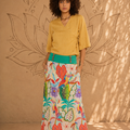 Gonna Lunga Beach Vibes – Floreale con Bottoncini | Baba Design