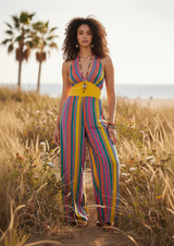 Lifestyle cover image for striped jumpsuit