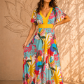 Vestito Lungo Sun Palette | Taglio Impero Boho | Baba Design