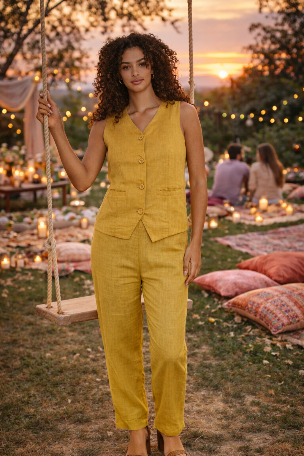 Pantaloni Linen Lux – Taglio Dritto in Misto Lino e Cotone Tinta Unita